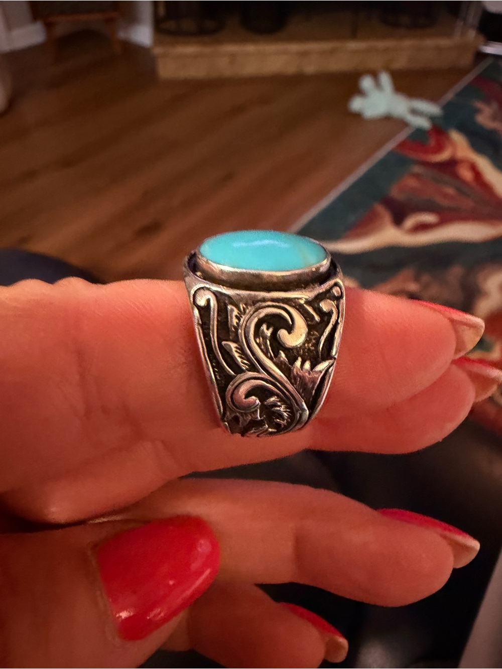 Sterling Silver Turquoise Statement Ring